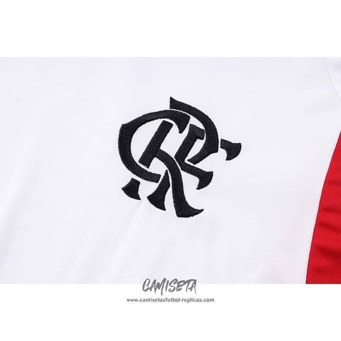 Chandal del Flamengo 2023-2024 Manga Corta Blanco - Pantalon Corto